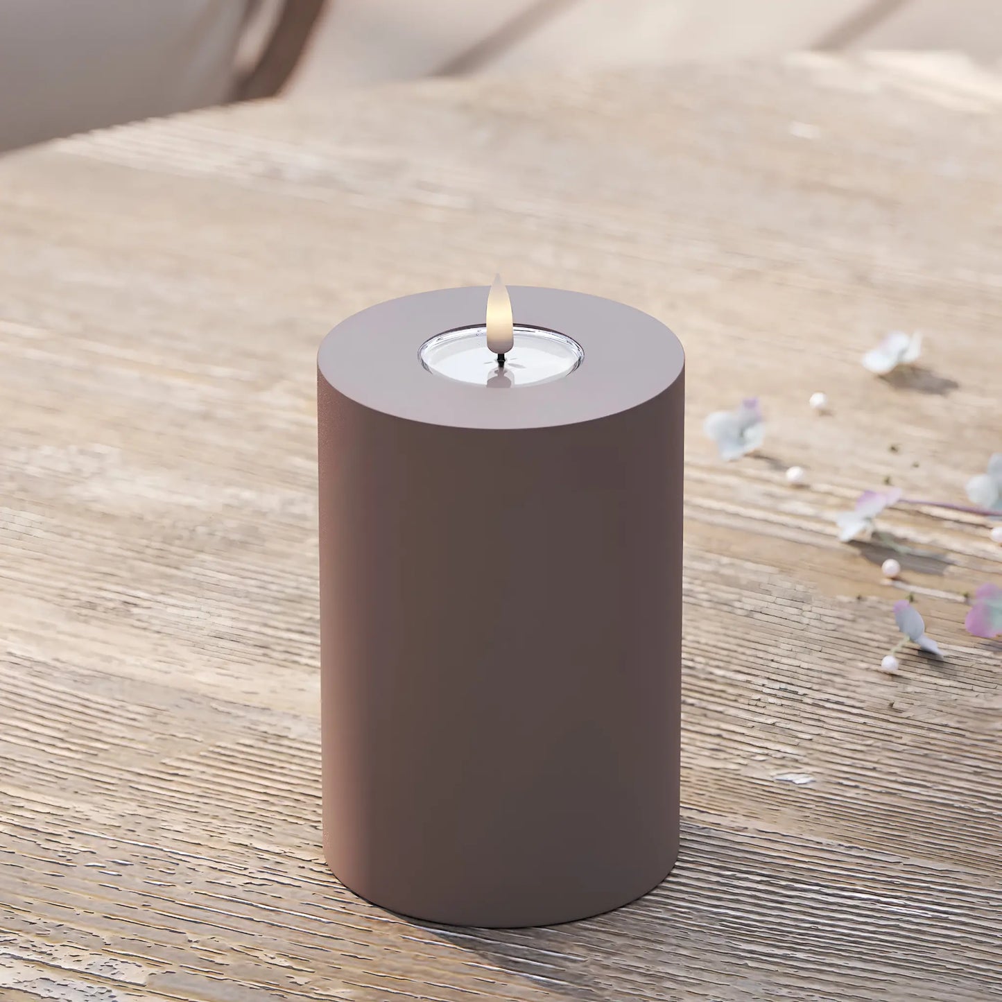Deluxehomeart LED Blockljus Utomhus 10x15 cm, Mocca