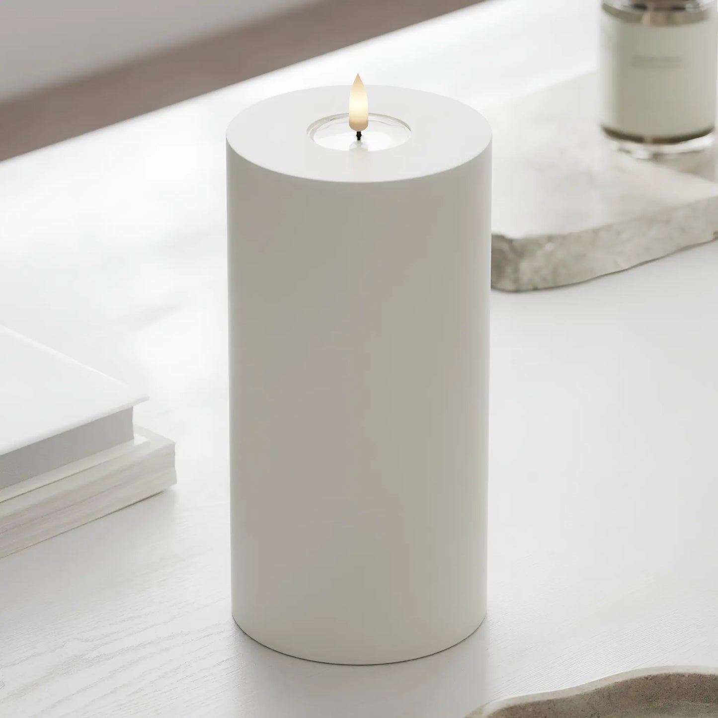 Deluxehomeart LED Blockljus Utomhus 10x20 cm, Vit