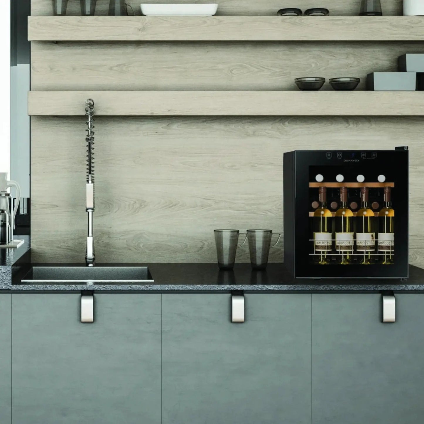 Dunavox Home-16, Helglasad svart
