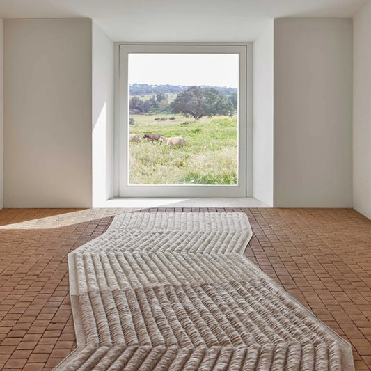 GAN Lines Matta 205x334 cm, Brun