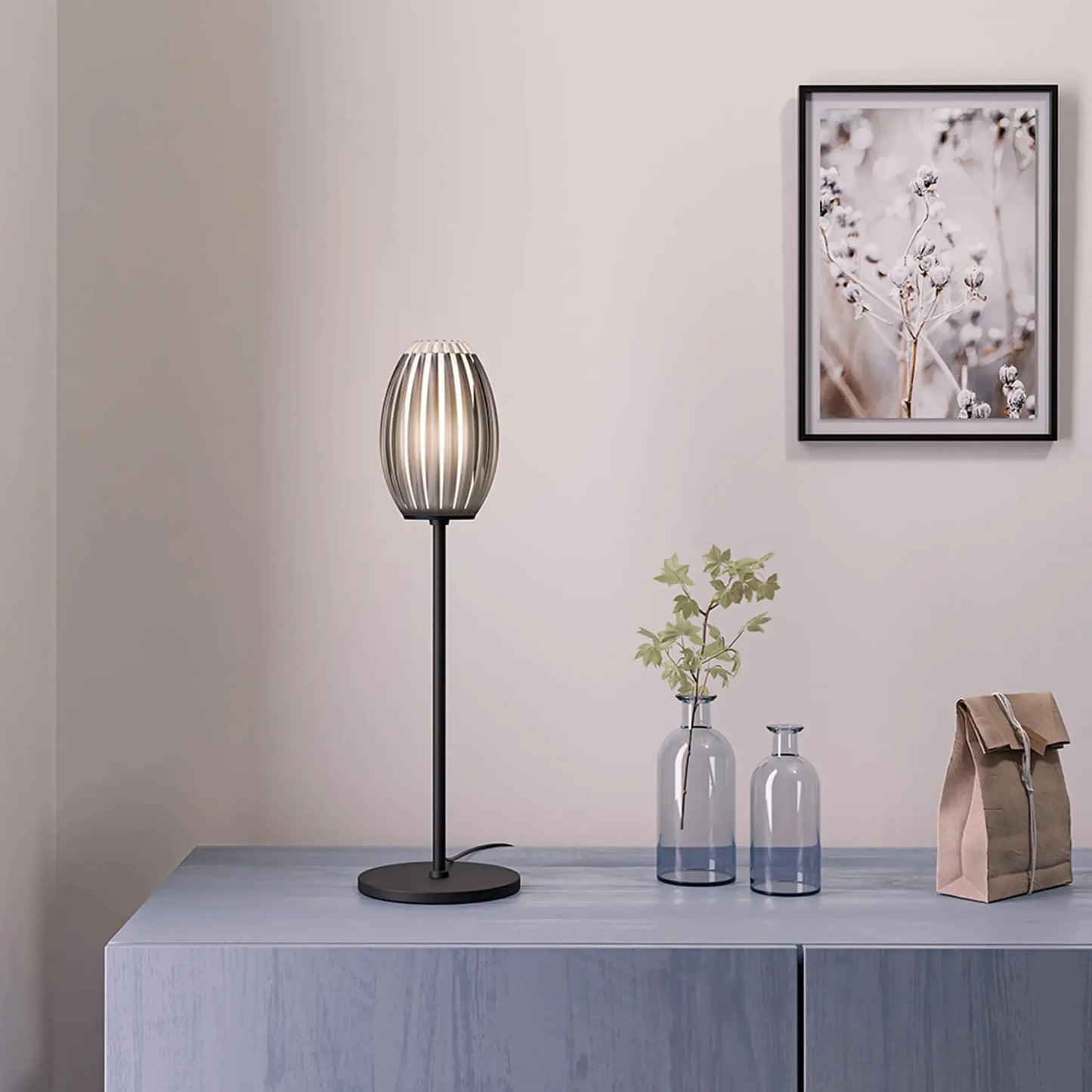 Herstal Tentacle Bordslampa 50cm, Svart/Rökfärgad