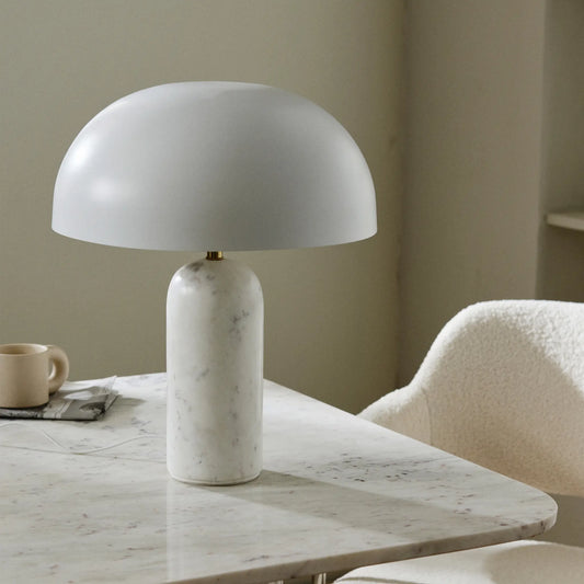 Nordal Atlas Bordslampa Marmor, Vit
