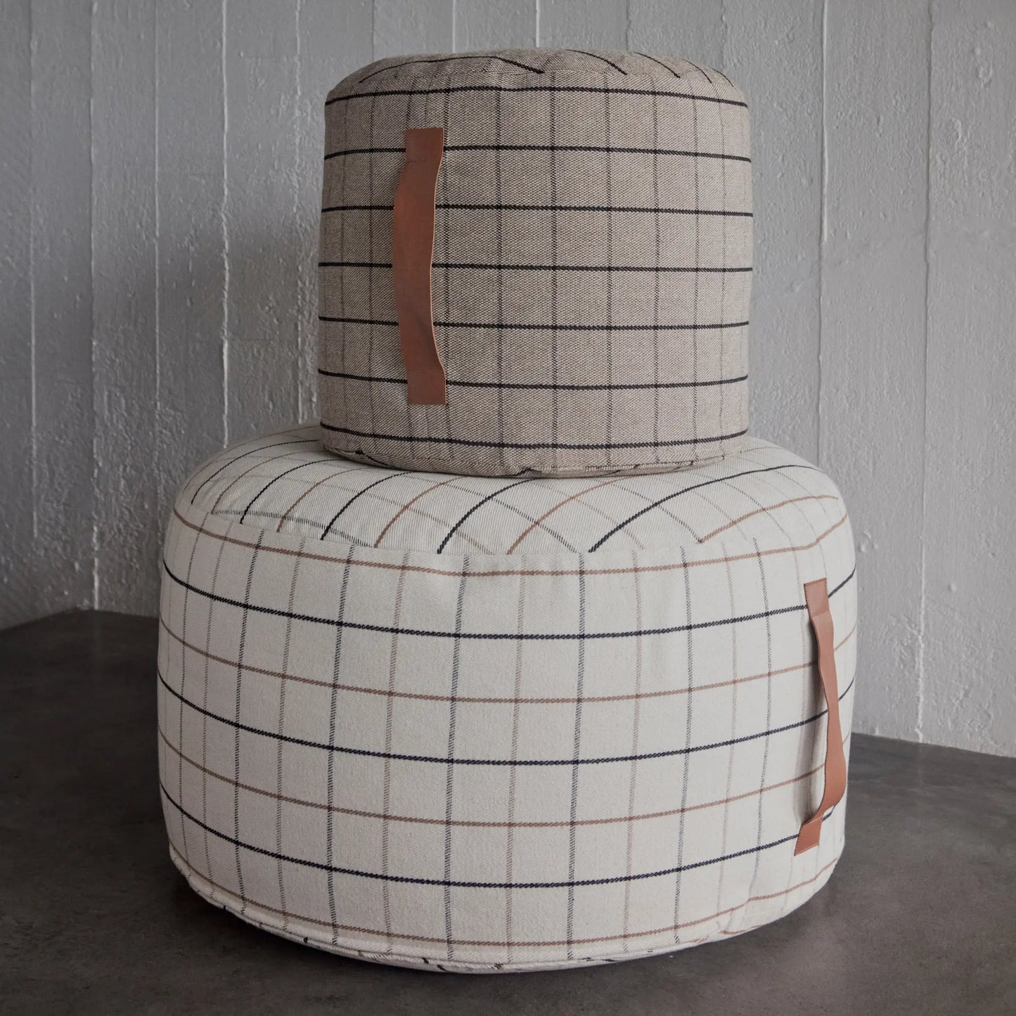 Oyoy Living Grid Puff Stor, Offwhite