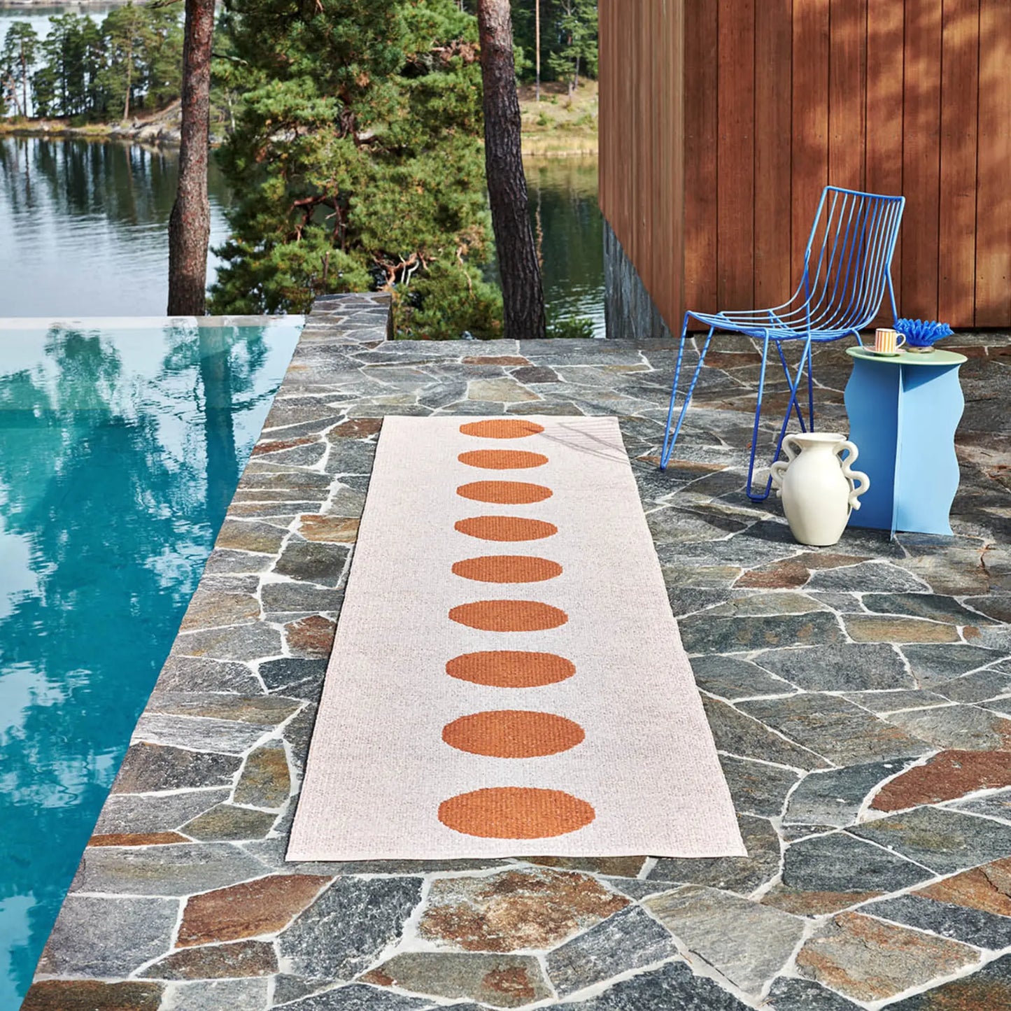 Pappelina Vera Pop Matta 70x280 cm, Pale Orange