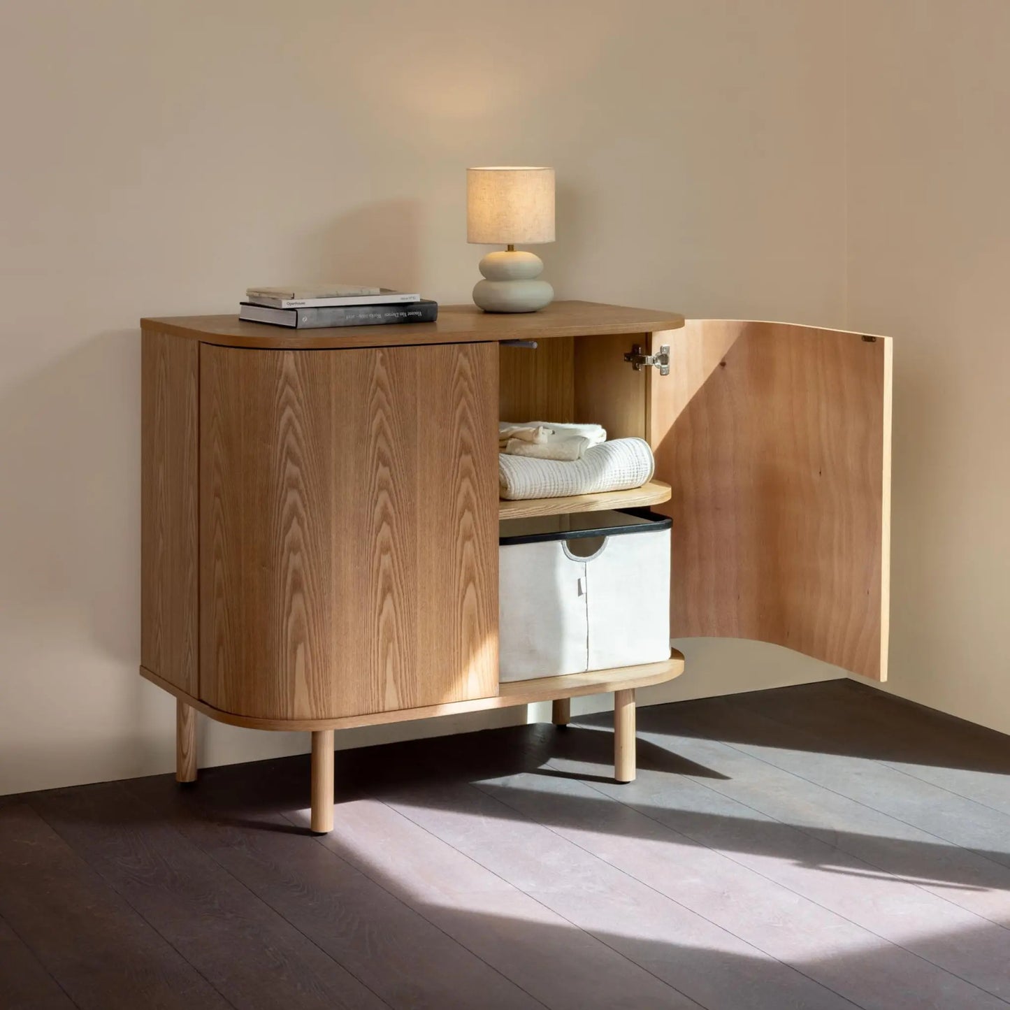 Quax Yume Skåp 2 Dörrar, Naturel Ash Wood