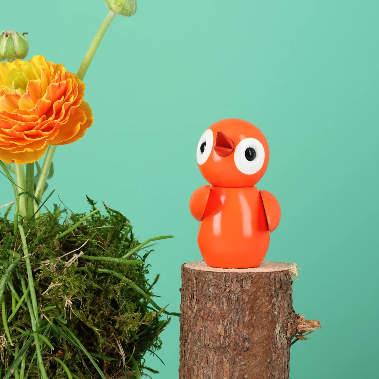 Spring Copenhagen Spring Birds Optimistic Trädekoration 6,5 cm, Orange