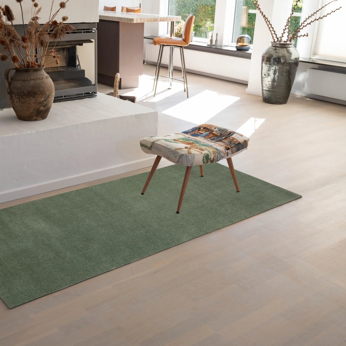 Tica Copenhagen Unicolor Matta 200x90 cm, Dusty green