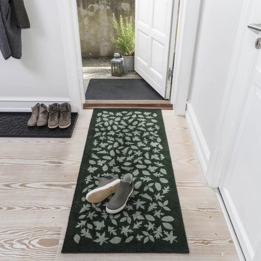 Tica Copenhagen Leaves Skomatta 88x38 cm, Svart