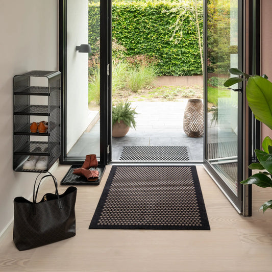 Tica Copenhagen Dot Matta 130x90 cm, Svart/beige