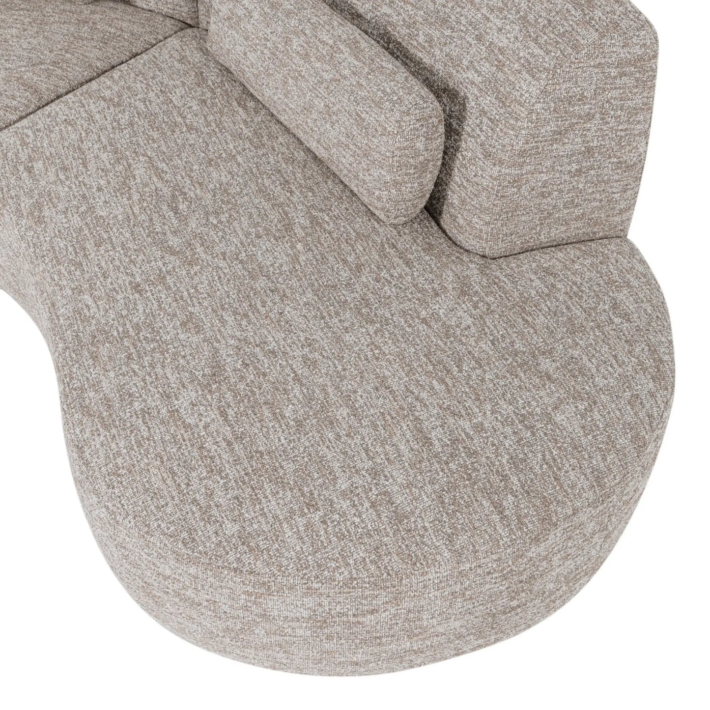 WOOOD Batavier Halvrund Soffa 4-Sits, Sand Melange