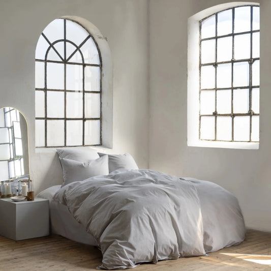 Borås Cotton Cille Bäddset 150x210/50x60 cm, Antrasit