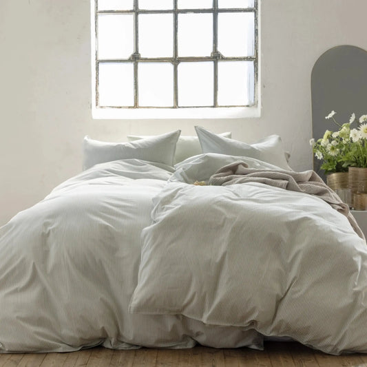 Borås Cotton Cille Bäddset 230x220/2*50x60 cm, Grön