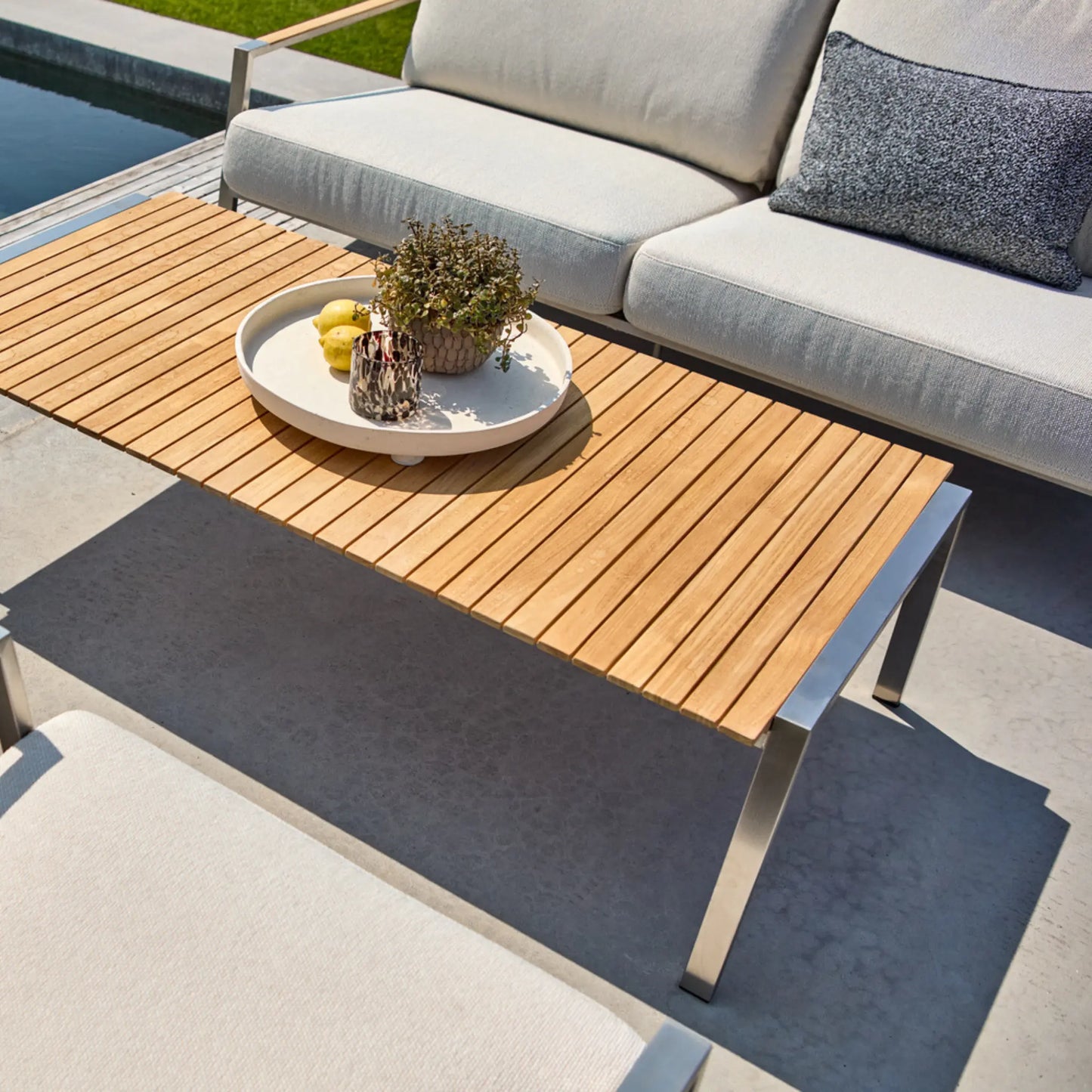 Brafab Naos 2,5-Sits Soffa, Stainless Steel/Dot Beige