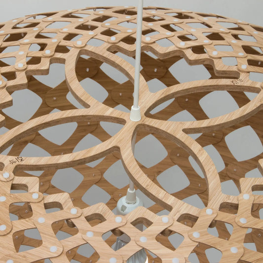 David Trubridge Kina Taklampa 100 cm, Orange