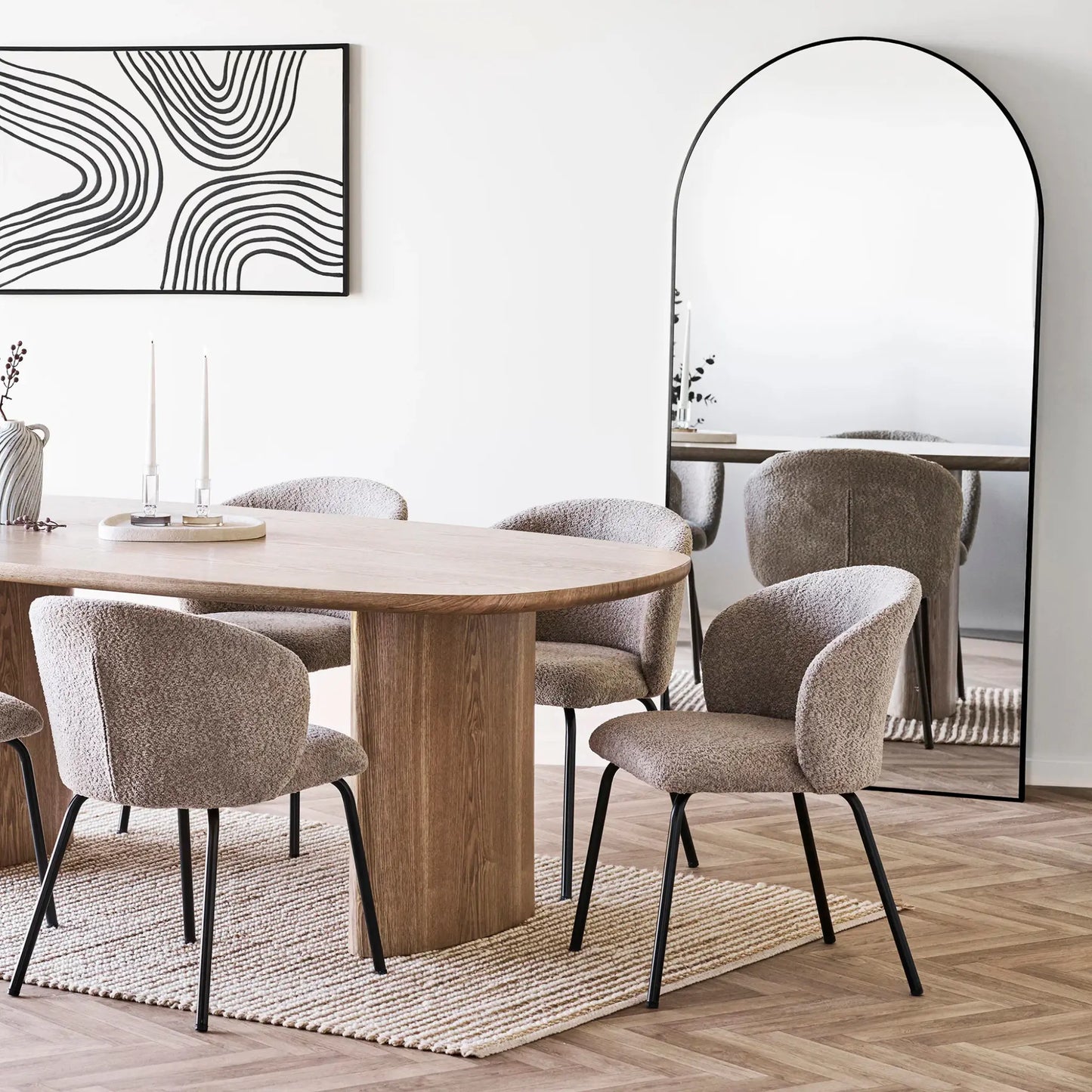 House Nordic Madrid Spegel, Svart