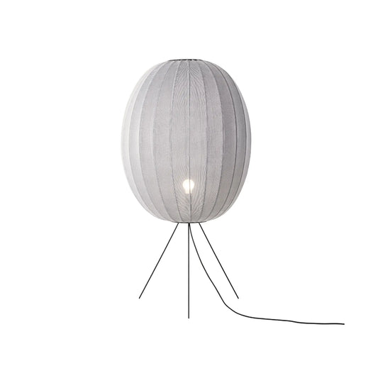 Made by Hand Knit-Wit Golvlampa 65 Hög Oval Mellan, Silver