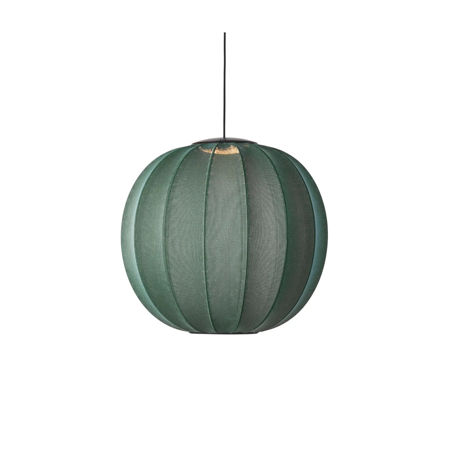 Made by Hand Knit-Wit Taklampa 60 Rund LED, Tweedgrön