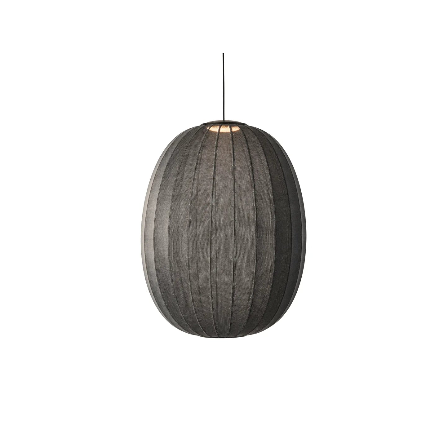 Made by Hand Knit-Wit Taklampa 65 Hög Oval LED, Svart