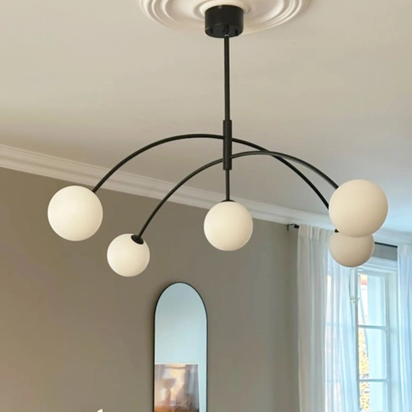 Markslöjd Heaven Taklampa 5 l, Svart/Opal