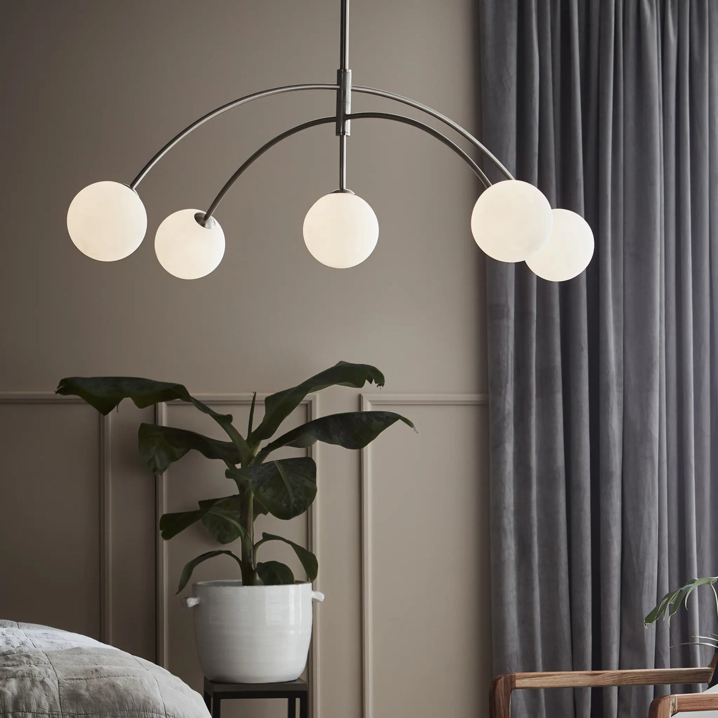 Markslöjd Heaven Taklampa 5 l, Stål/Opal