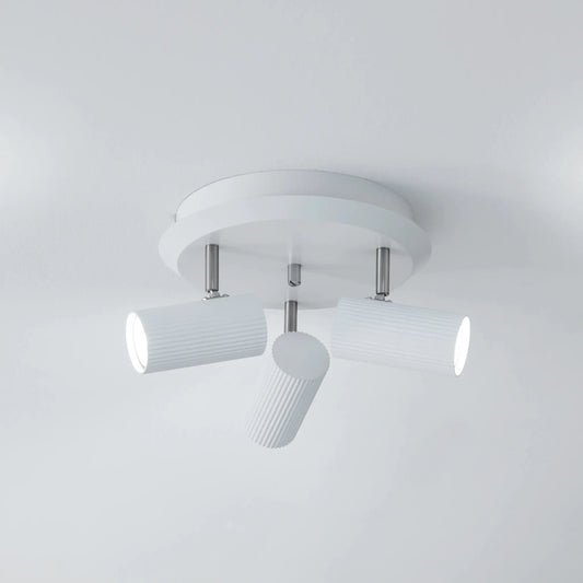 Markslöjd Costilla Taklampa Round, Vit/Satinnickel