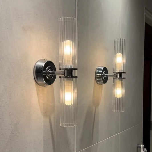 Markslöjd Rimini Vägglampa 2 l Ip44, Klar/Krom