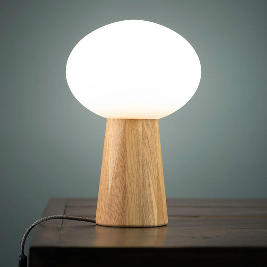 Markslöjd Pater Bordslampa 1 l, Ek/Vit