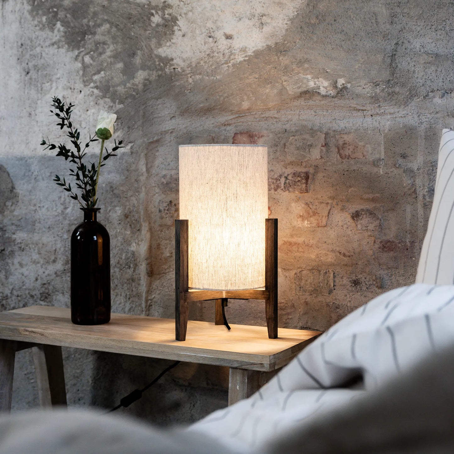 Markslöjd Eruca Bordslampa 1 l 39 cm, Betsad Brun/Beige