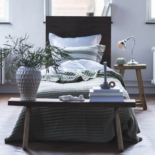 Mogihome, Jenka Överkast/pläd, Grön-Silvra Home