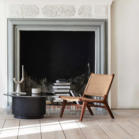 Nordal Erie Soffbord Rund, Svart Marmor