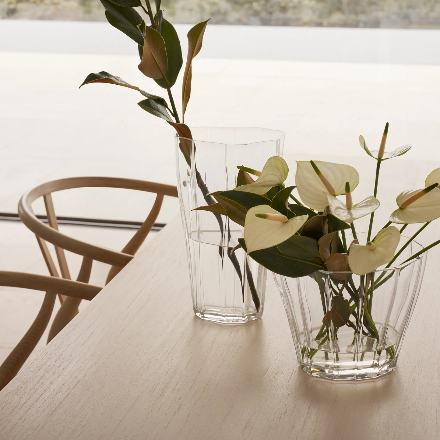 Orrefors, Reed Vas 17,5 cm, Klar-Silvra Home