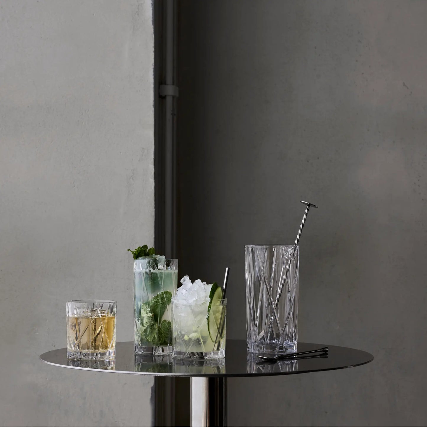 Orrefors, City Double Old Fashioned Glas 34cl 2-Pack, Klar/Vit-Silvra Home