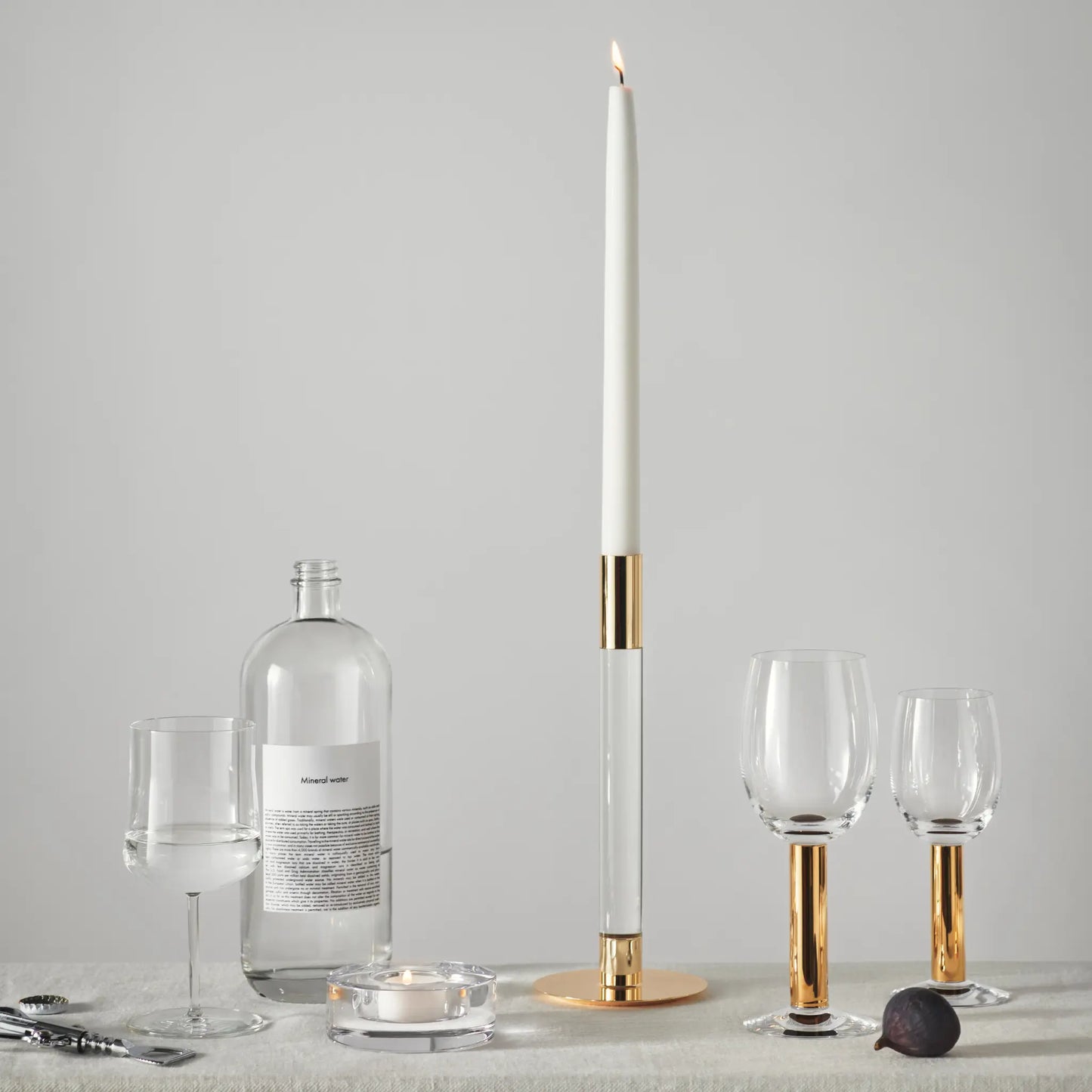 Orrefors, Lumiere Ljusstake 26,5 cm, Guld-Silvra Home