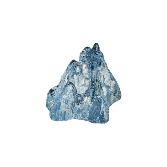 Kosta Boda, The Rock Ljuslykta 9,1 cm, Ice Blue-Silvra Home
