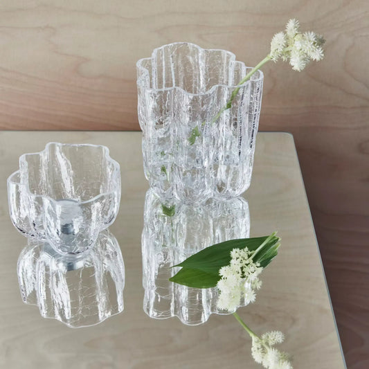 Kosta Boda, Crackle Ljuslykta 5.8 cm, Klar-Silvra Home