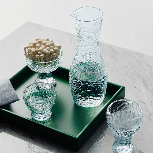 Kosta Boda, Moss Karaff Circular 1,42 L, Blå-Silvra Home