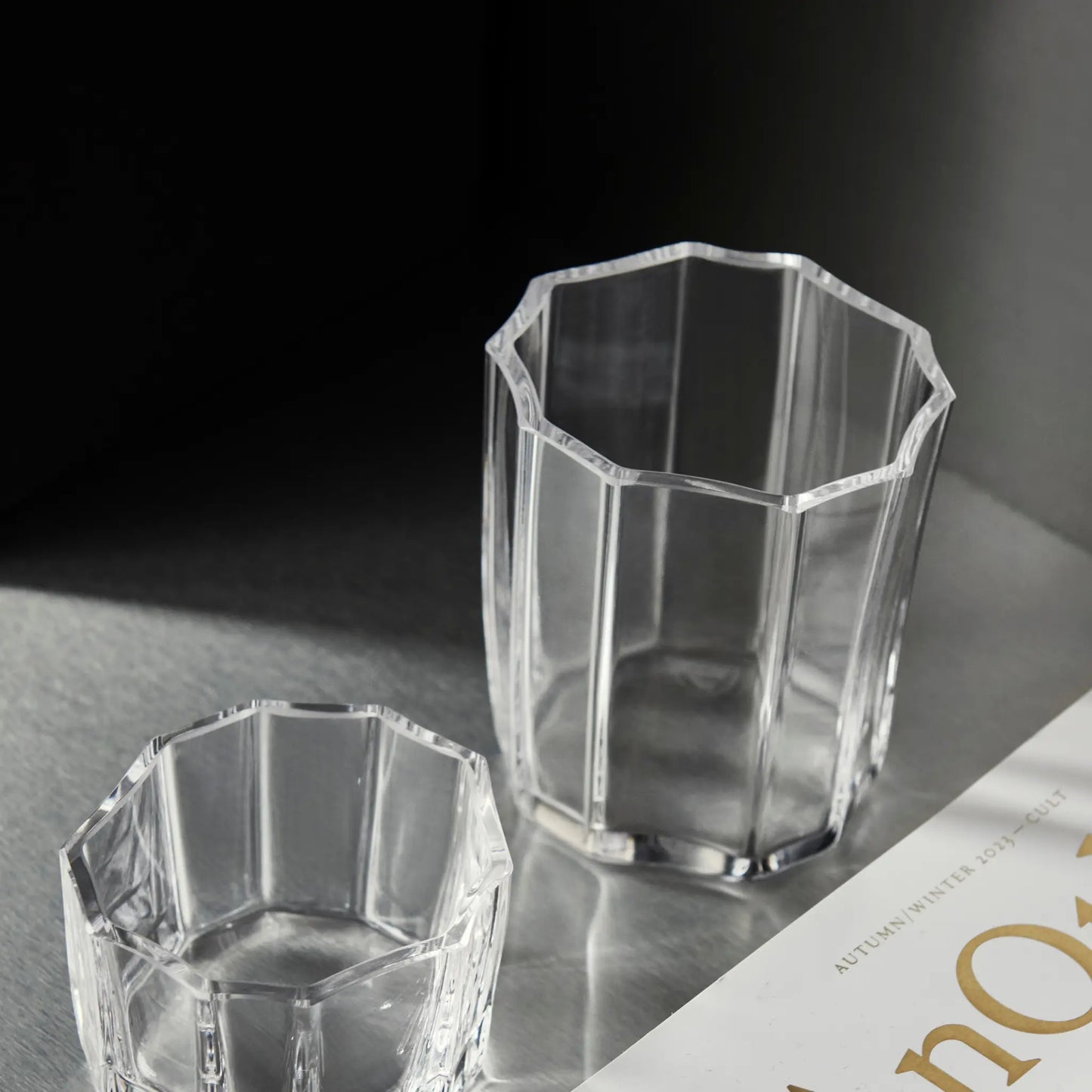 Orrefors, Reed Ljuslykta 8,5 cm, Klar-Silvra Home