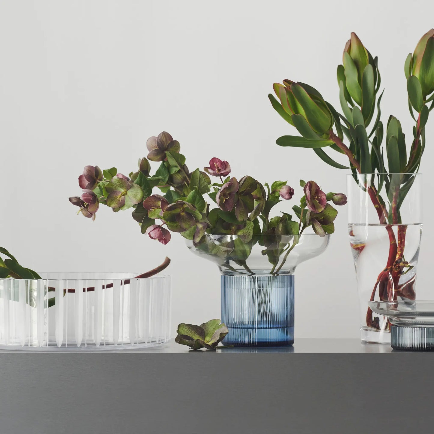 Orrefors, Ensemble Vas 15 cm, Blå/grå-Silvra Home