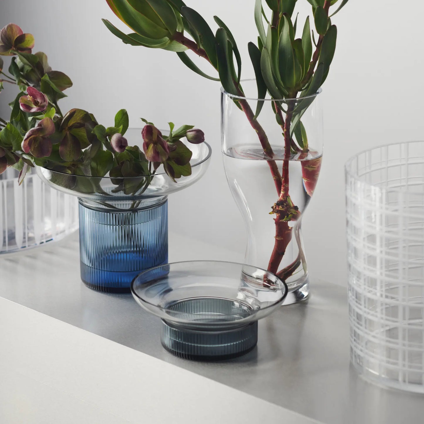 Orrefors, Ensamble Vas 6 cm, Rökblå/Grå-Silvra Home