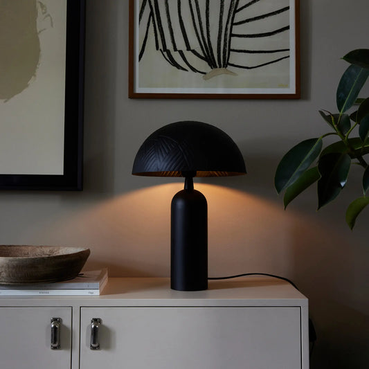 PR Home Carter Lampfot 35cm, Matt Svart