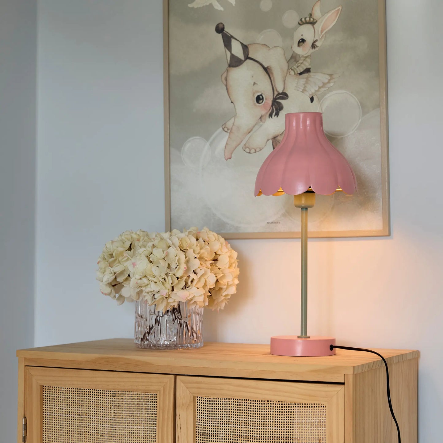 PR Home Wera Bordslampa 47cm, Rosa/Grön