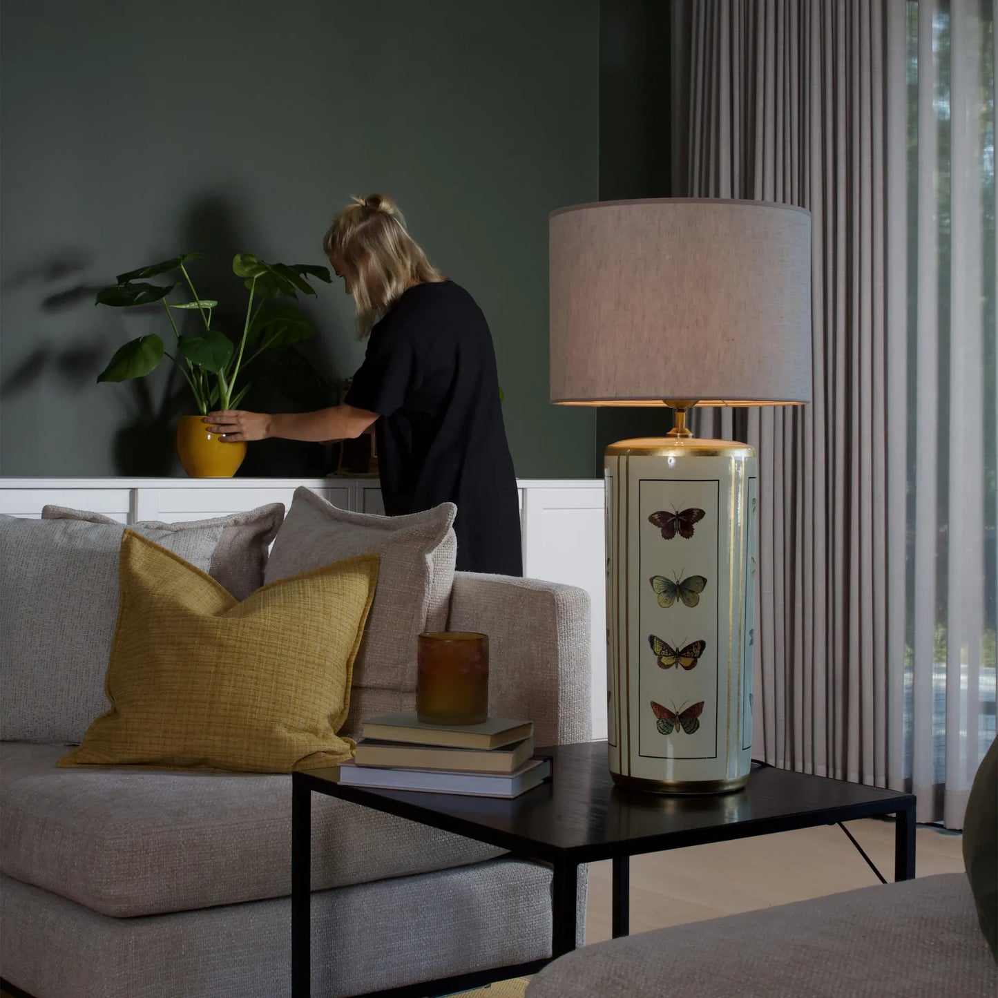 PR Home Lucca Bordslampa 67cm, Sand/Vit
