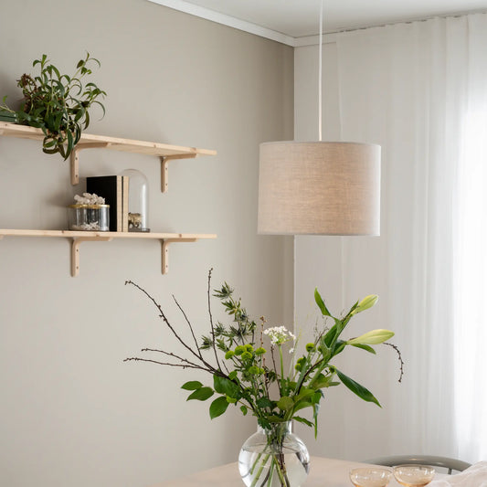 PR Home Sara Taklampa 35 cm, Linne/Natur