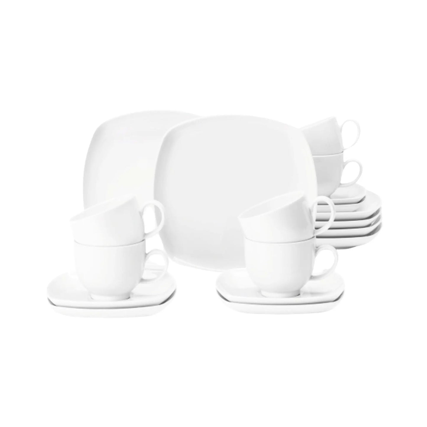 Seltmann Weiden Lido Kaffeservis Rektangulärt 18 delar, Vit