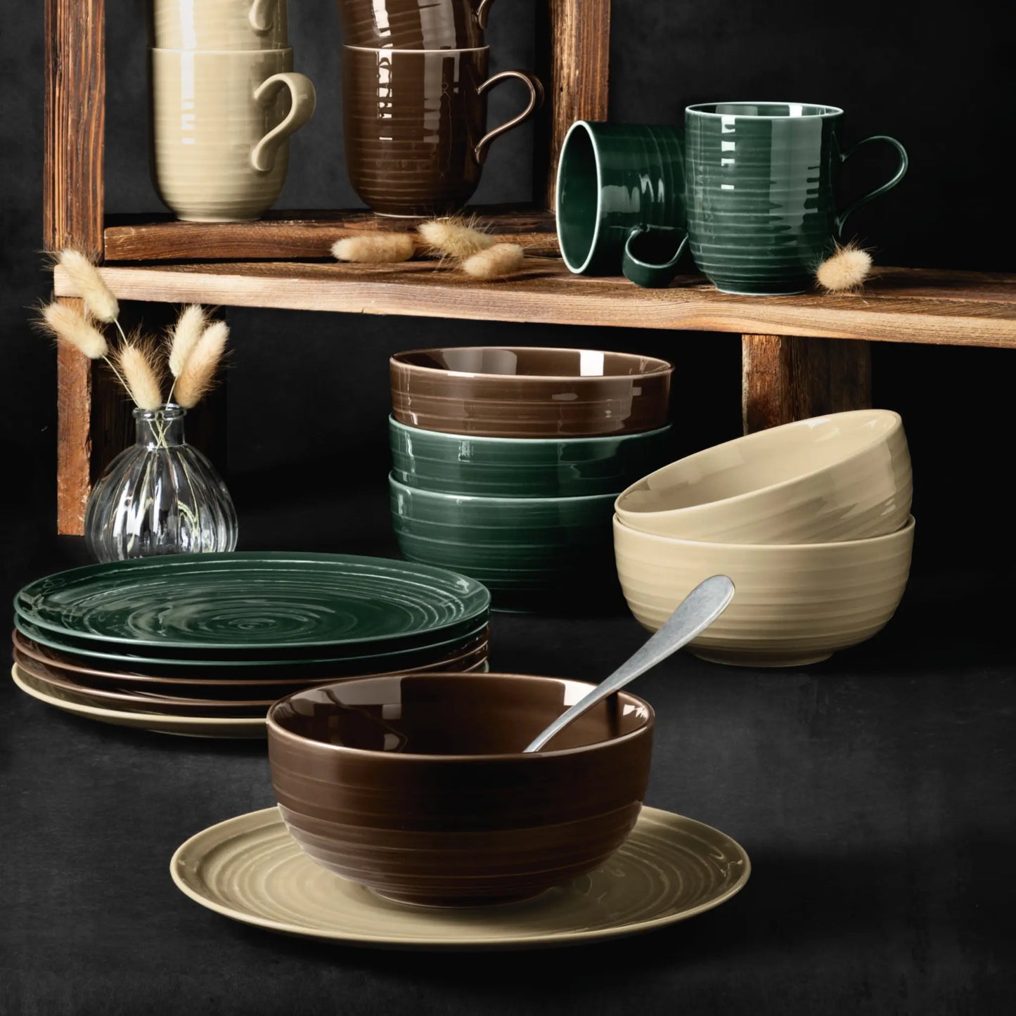 Seltmann Weiden Terra Tallrik 17,5 cm 6-pack, Mossgrön