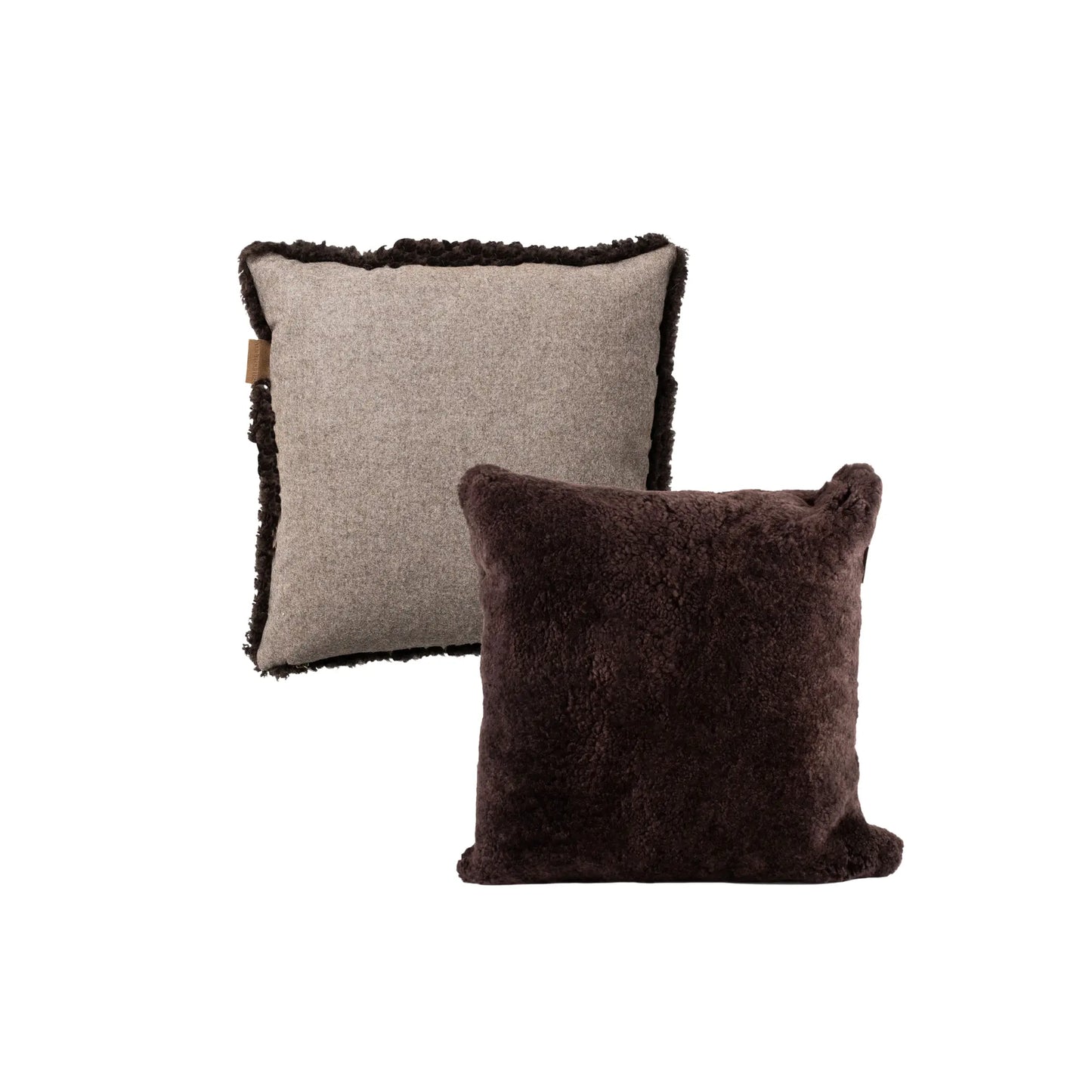 Shepherd of Sweden, Lina Fårskinnskudde, Ullbaksida, Dark Brown-Silvra Home