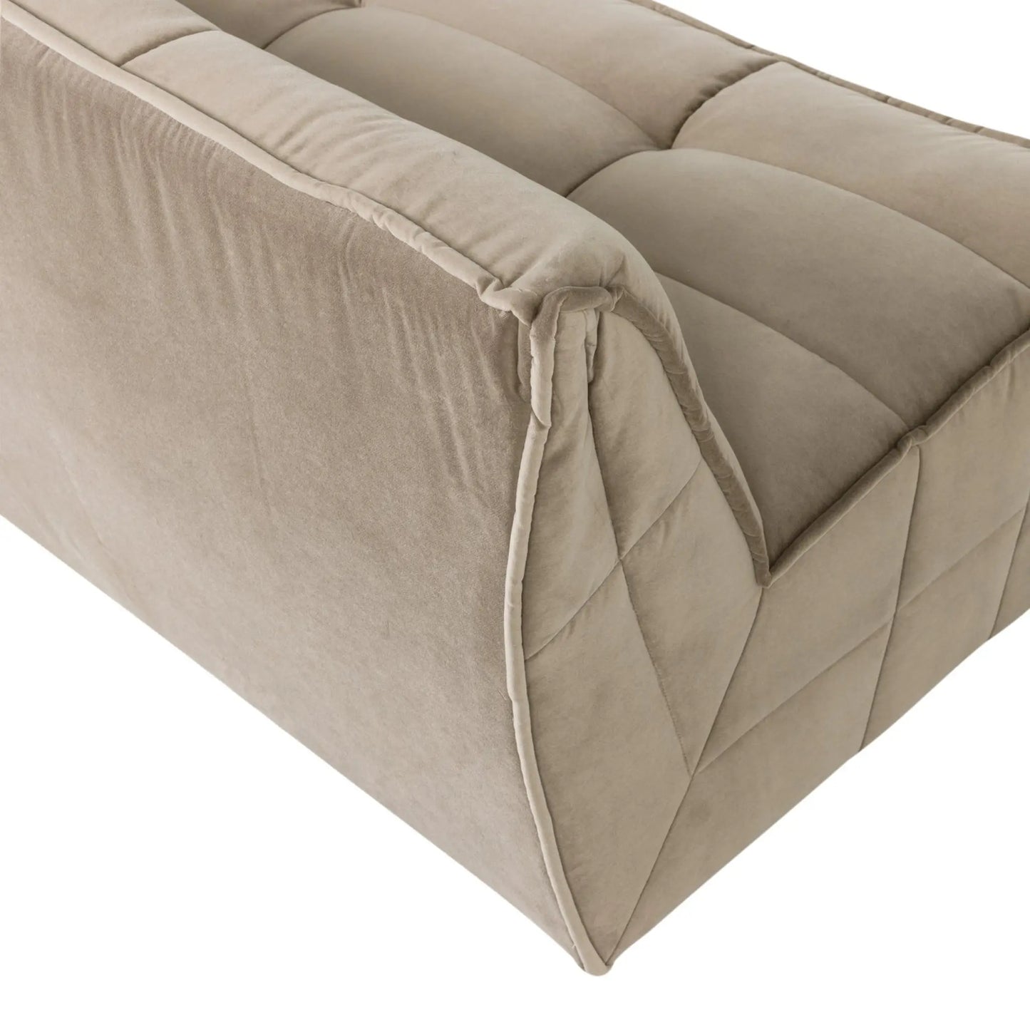 vtwonen Cluster 3-Sitssoffa Sammet, Soft Beige