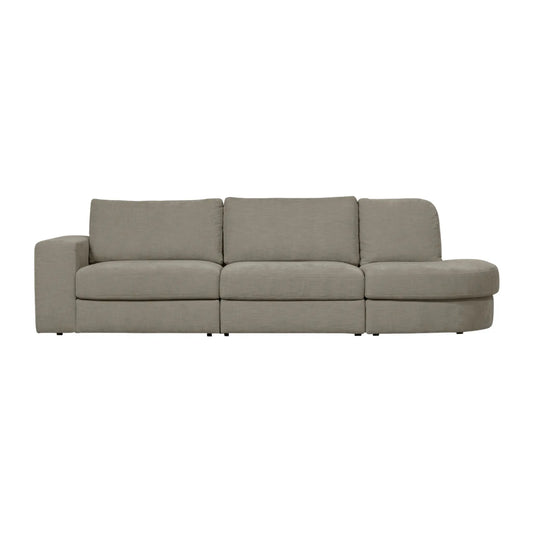 vtwonen Family 2,5-Sitssoffa Rundad Höger, Warm Grey