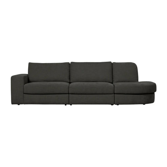 vtwonen Family 2,5-Sitssoffa Rundad Höger, Anthracite