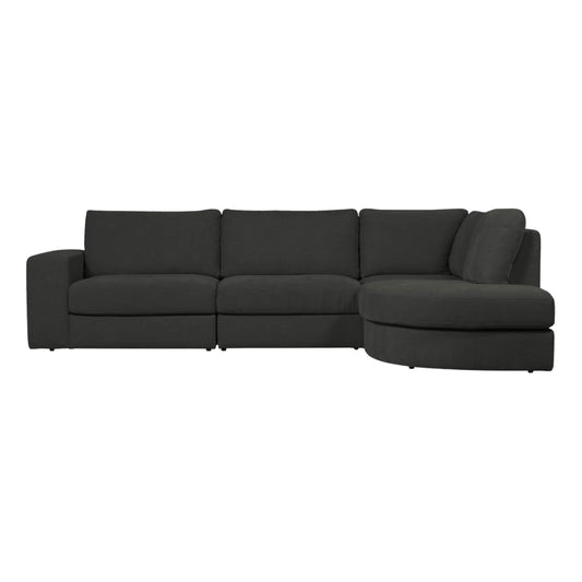 vtwonen Family Hörnsoffa Rundad Höger, Anthracite